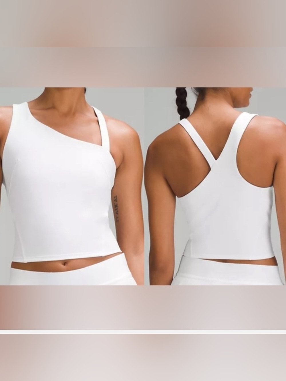 Lululemon Everlux Asimetrical Tank Top Size 10